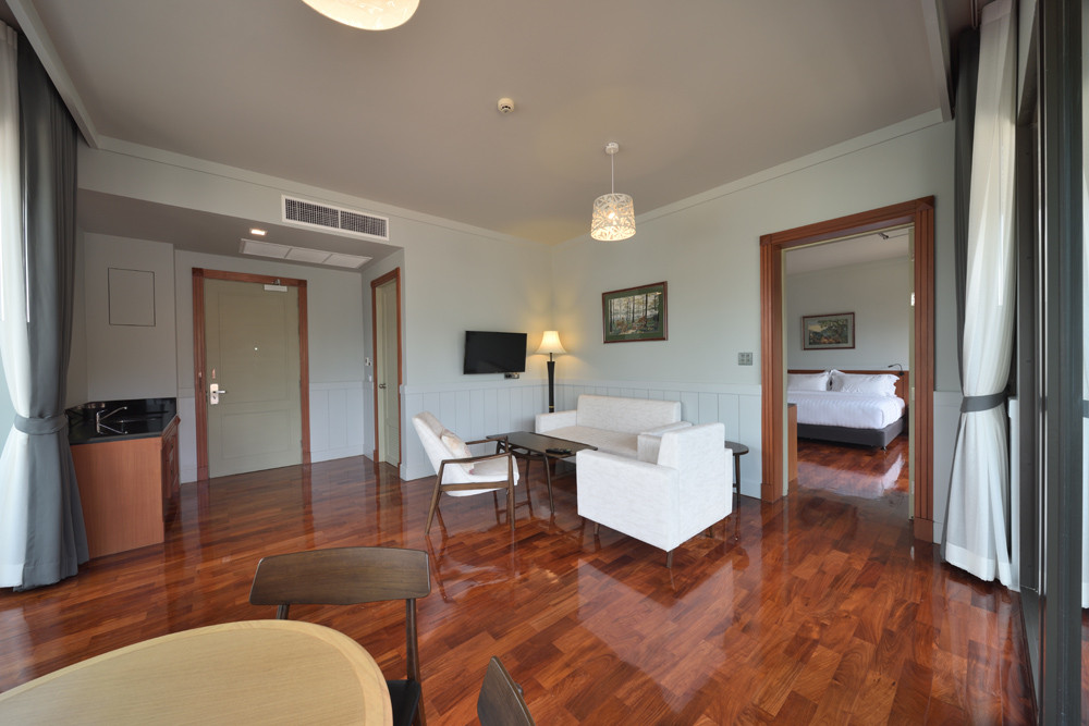 ห้องพักดีลักซ์ : ปลากาญจน์ รีสอร์ท ที่พักกาญจนบุรี